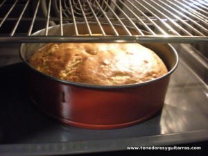 bizcocho en el horno
