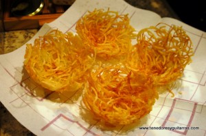 Nidos de patata paja fritos