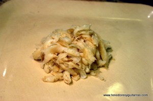 Bacalao desalado desmigado